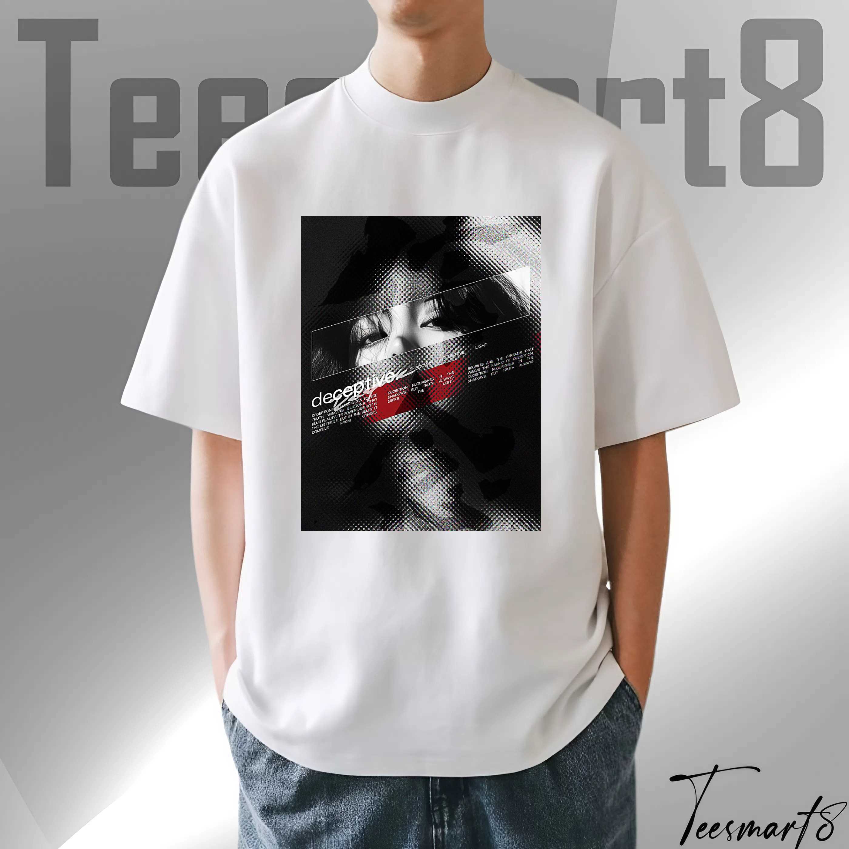 Deceptive Graphic Tee – Urban Streetwear Statement Shirt